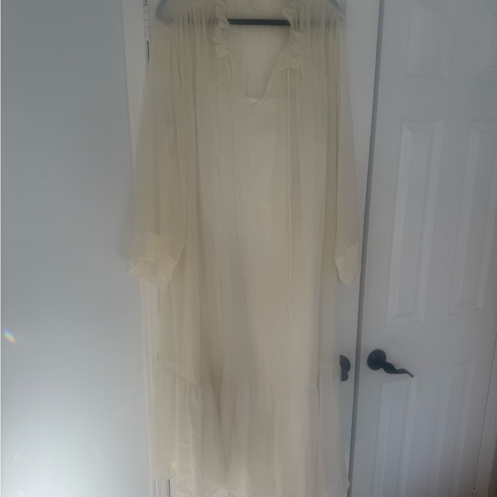 H&M Cream Maxi Dress